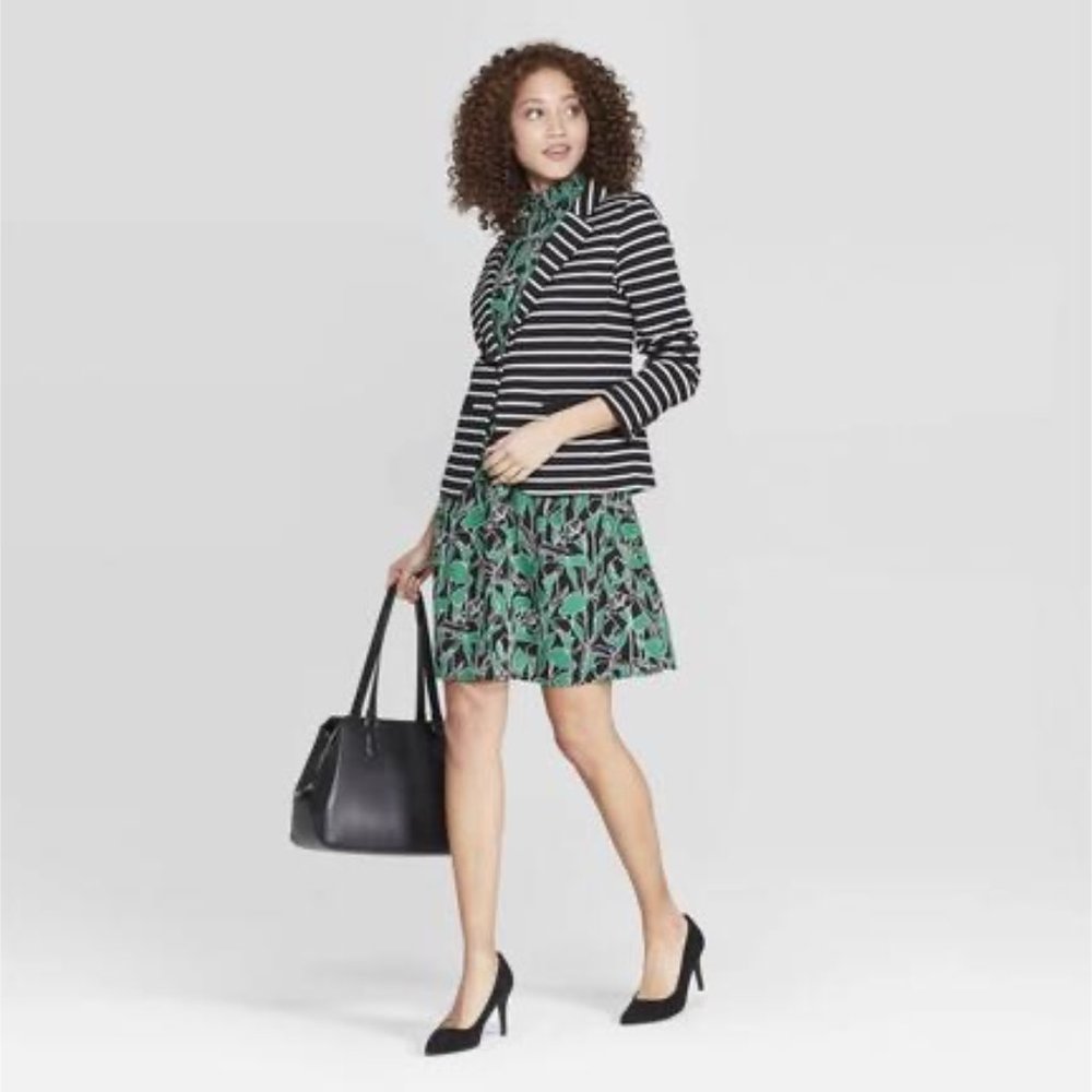 A New Day Women's Striped Ponte Knit Blazer, XS